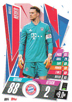 Manuel Neuer Bayern Munchen 2020/21 Topps Match Attax CL #BAY04